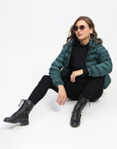 Madame Quilted Cotton Green Puffer Jacket