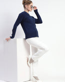 Madame Blue Full-Zip Knit Sweater