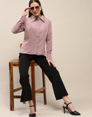 Madame Allover Embellished Pink Shirt