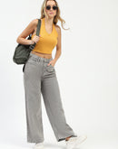 Madame Grey Wide-Leg Jeans