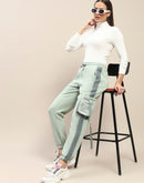 mSECRET Cotton Colorblock Green Track Bottoms