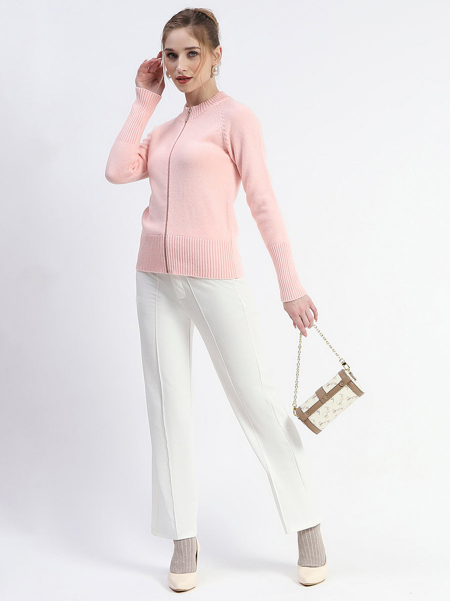 Madame Peach Full-Zip Knit Sweater