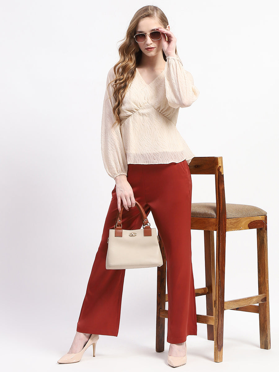 Madame Beige Empire Waist Top