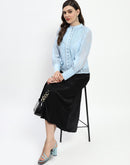 Madame Bridgerton Lacework Sky Blue Nylon Shirt