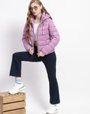 Madame Mauve Quilted Puffer Hood Jacket