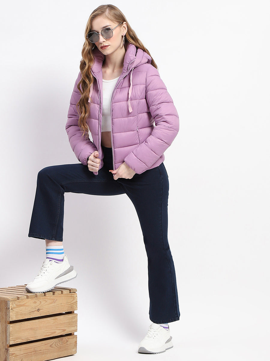 Madame Mauve Quilted Puffer Hood Jacket