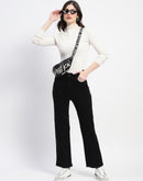 Madame Straight Fit Black Cotton Denim