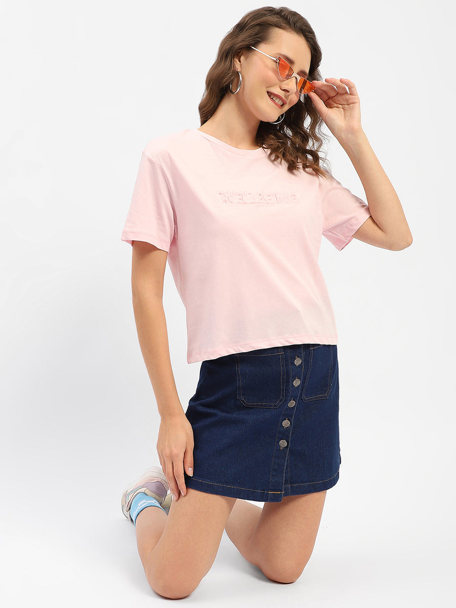 Madame Cotton Printed Round Neck T-Shirt