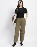 Madame Relax Fit Olive Cotton Joggers