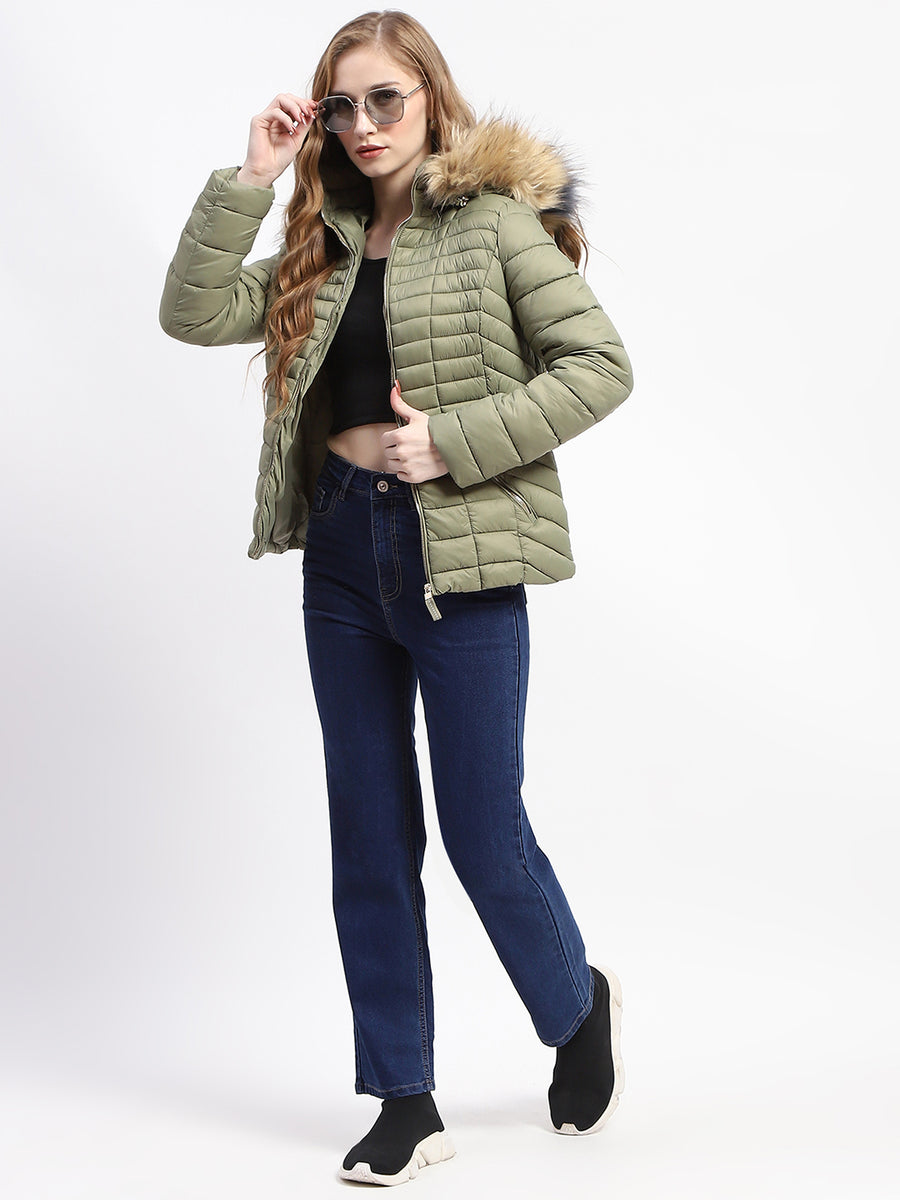 Madame Faux Fur Trimmed Hood Quilted Mauve Puffer Jacket