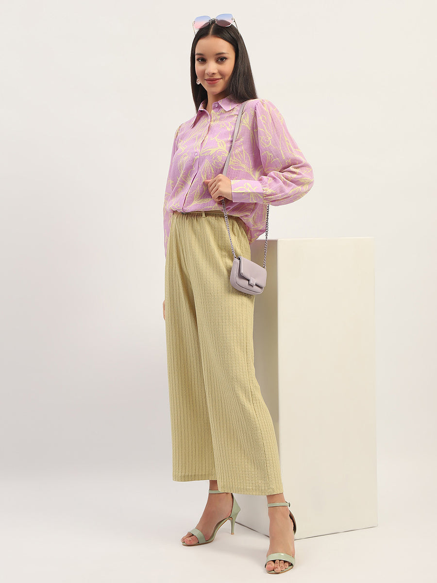 Madame Waist Belted Tapered Fit Dusty Green Trousers