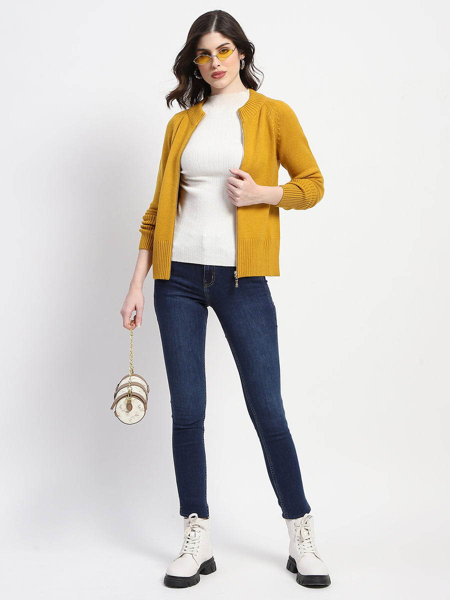 Madame Knit Mustard Mock Neck Sweater