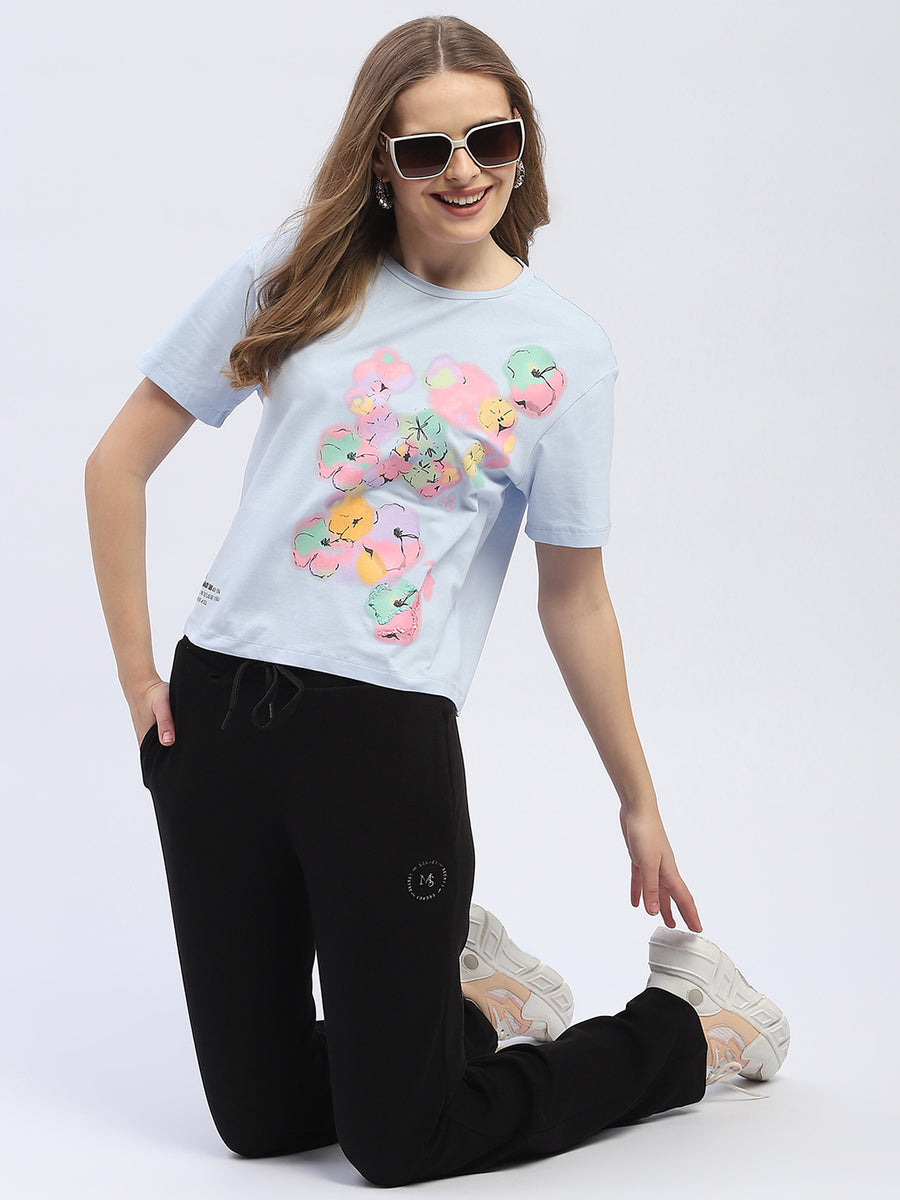 Madame Graphic Print Light Sky Regular T-Shirt