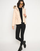 Madame Corduroy Two In One Beige Quilted Jacket