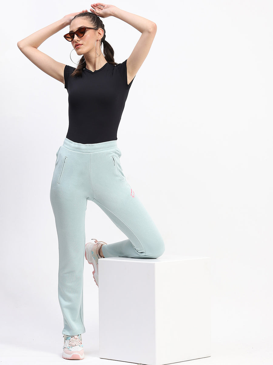 mSECRET Mint Straight-Fit Track Bottoms with Zippered Pockets