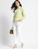 Madame Lime Green Stripe Shirt