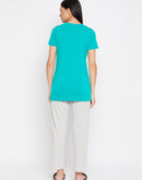 mSECRET Green Round Neck Cotton Tshirt