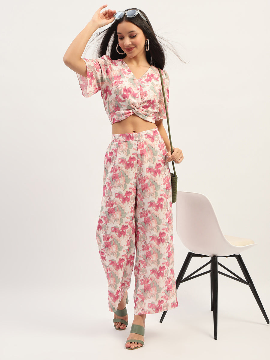 Madame Floral Print Off White Co-Ord Set