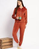 mSECRET Zipped Rust Top and Bottom Night Suit