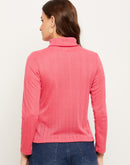 Camla Barcelona Turtleneck Hot Pink Top