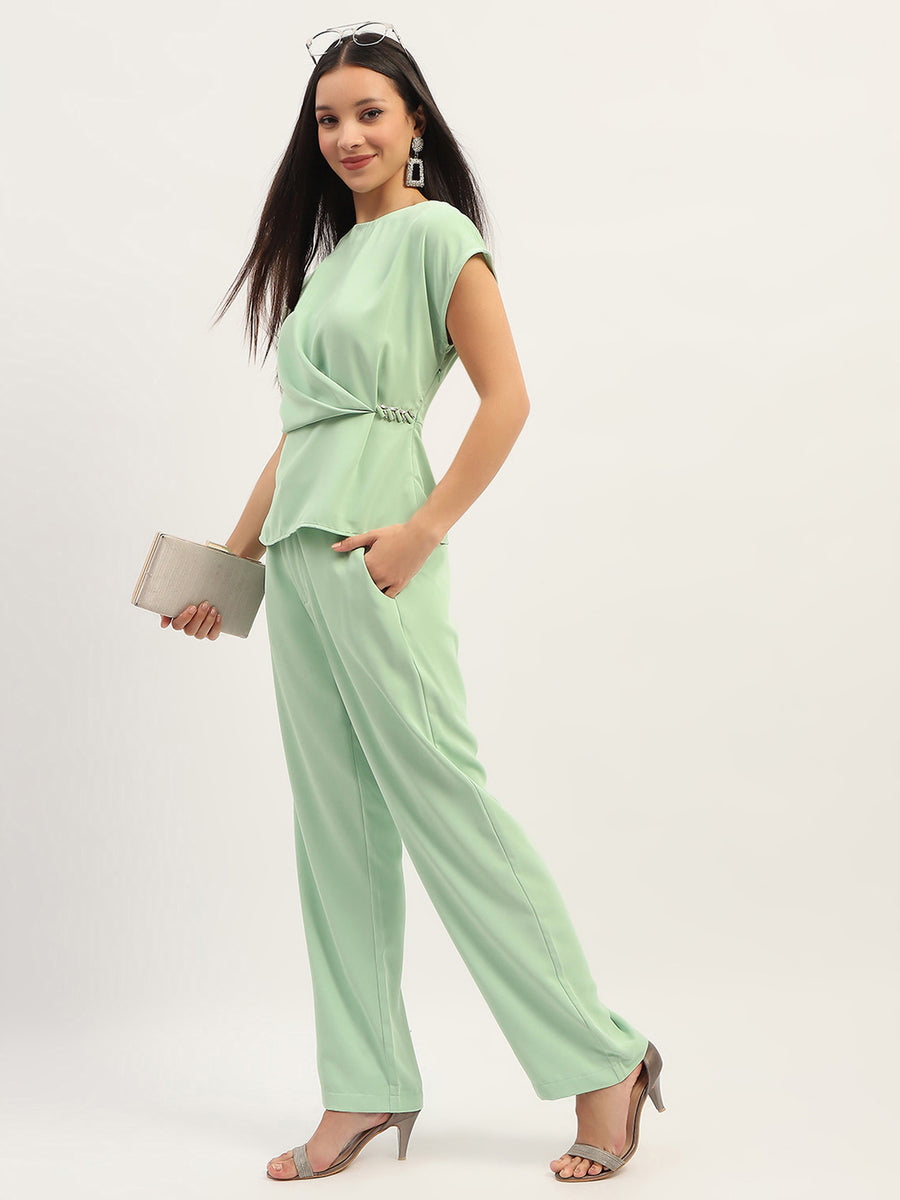 Madame Solid Green Co-Ord Set