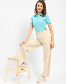 Madame Straight Fit Beige Denim