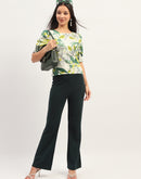 Madame Botanical Print Cotton Lime Top