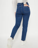 Madame Women Solid Dark Blue Jeans