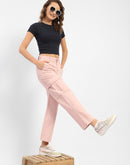 Madame Solid Pink Cargo Jeans