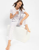 mSECRET Regular Printed Mauve Fit NIghtsuit Set