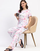 mSECRET Pink Tie-Dye Night Suit Set with Relaxed Fit