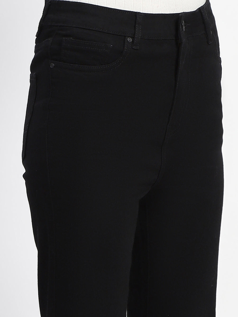 Madame Straight Fit Black Cotton Denim