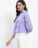 Madame Cinched Waist Lilac Shirt