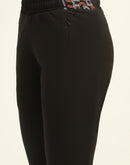 mSECRET Printed Black Cotton Blend Capri