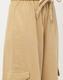 Madame Solid Yellow Cargo Jeans