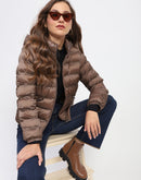 Madame Quilted Brown Puffer Jacket