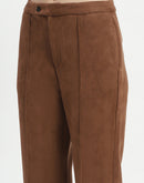 Madame Solid Tan Pleated Gurkha Trousers