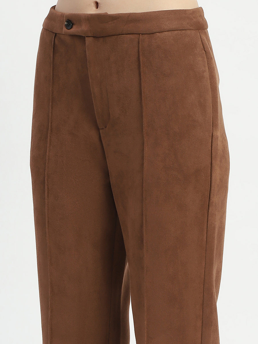 Madame Solid Tan Pleated Gurkha Trousers