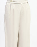 Madame Gurkha Beige Flared Trousers