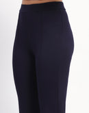 Madame Navy Wide-Leg Formal Trousers