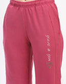 mSECRET Typography Print Pleated Dusty Pink Track Bottoms