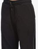 mSECRET Bottom Drawstring Elasticated Waist Solid Black Sweatpants