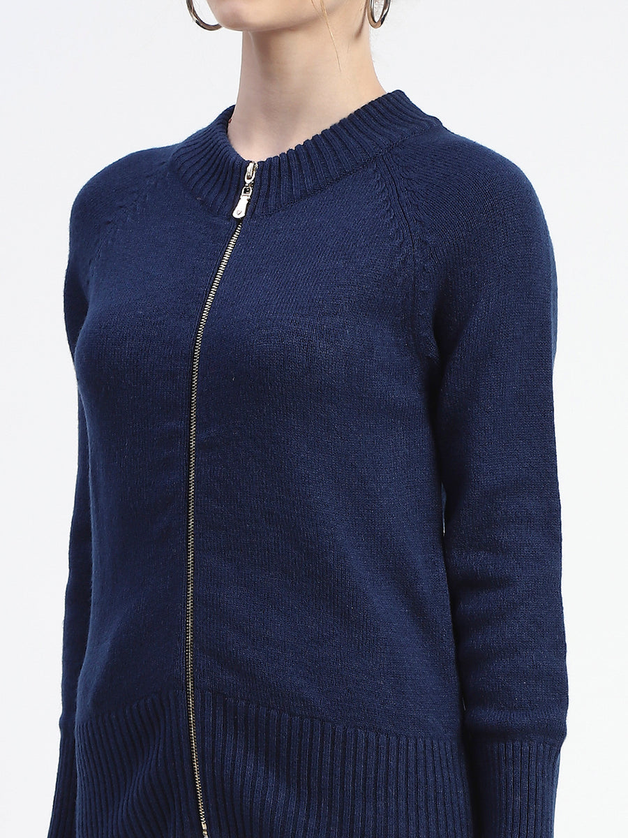 Madame Blue Full-Zip Knit Sweater