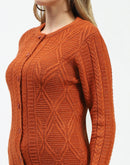 Madame Orange Buttoned Cardigan