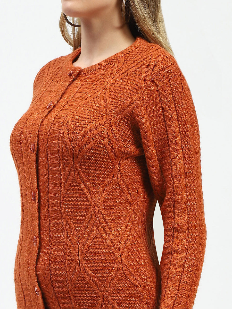 Madame Orange Buttoned Cardigan