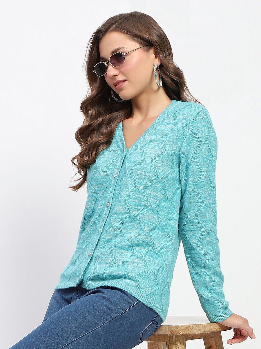 Madame V-Neck Sky Blue Cardigan