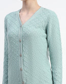 Madame Mint V-Neck Knit Cardigan