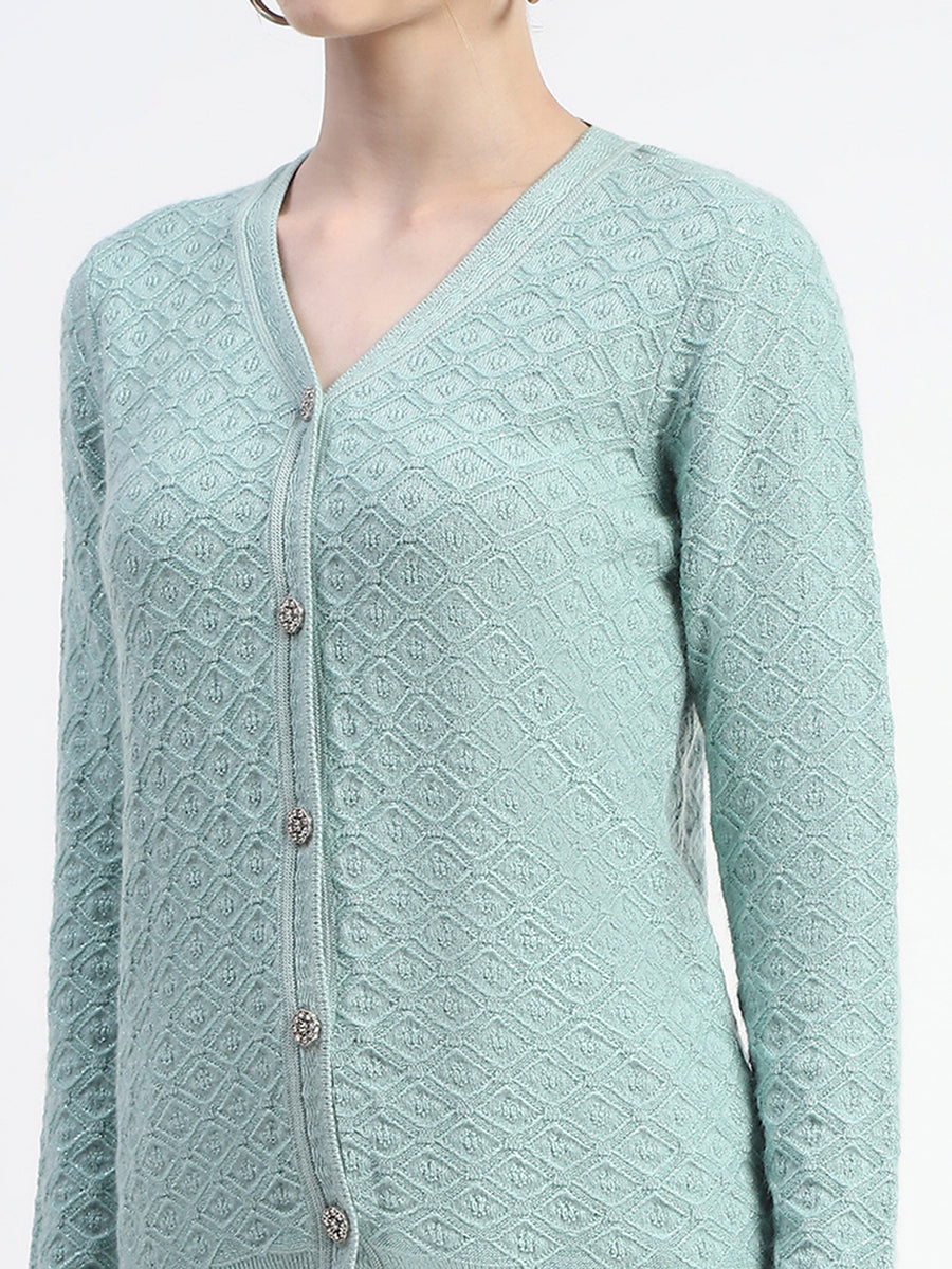 Madame Mint V-Neck Knit Cardigan