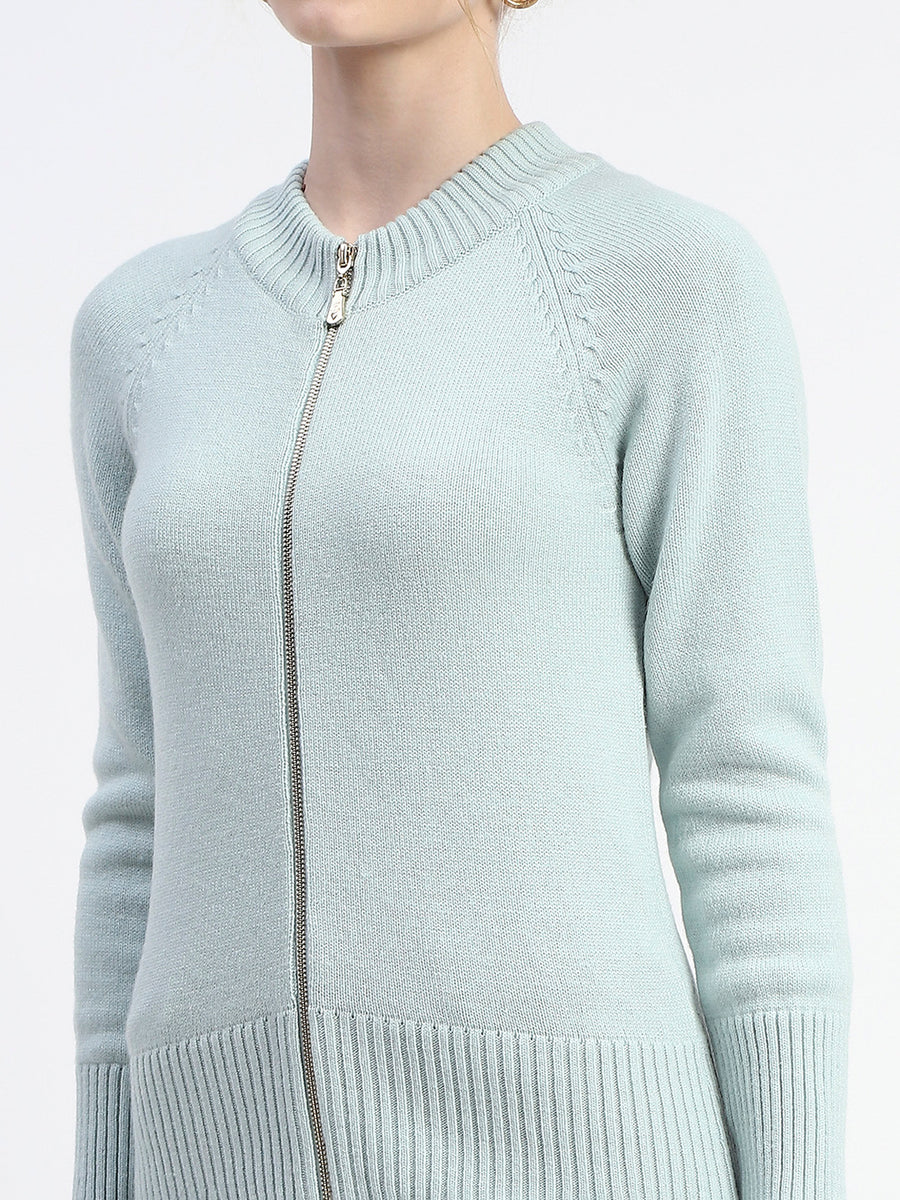 Madame Mint Full-Zip Knit Sweater