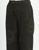 Madame Jacquard Straight Fit Green Trousers